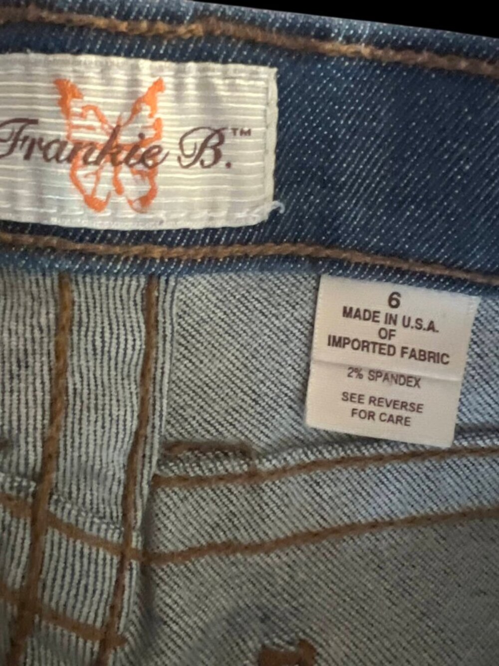 frankie b low rise heart pocket bootcut jeans - Picture 6 of 8